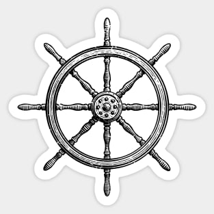 Ship's steering wheel Sticker